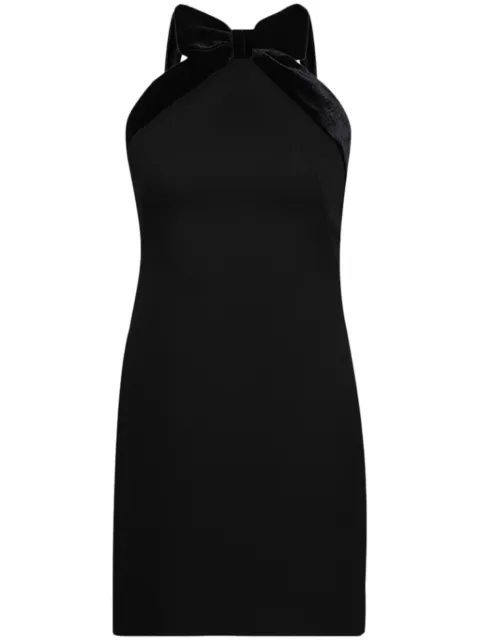 Miu Miu velvet-bow low-back minidress Women