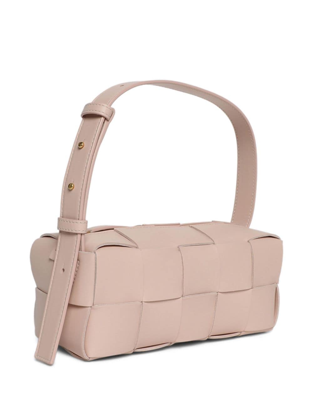 Shop Bottega Veneta Small Brick Cassette Shoulder Bag In Pink