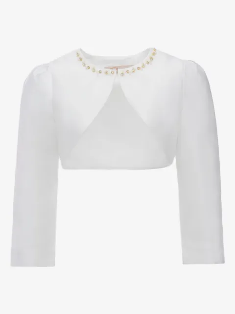 Tulleen cropped satin jacket