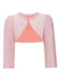 Tulleen cropped satin jacket - Pink