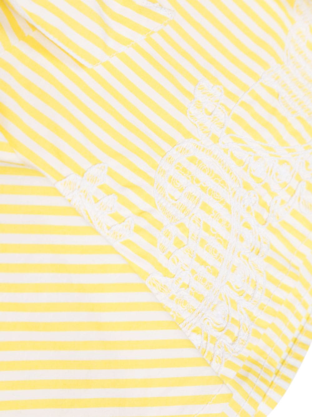 Shop Ermanno Scervino Junior Layered-design Striped Shorts In Yellow