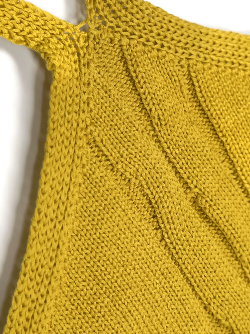 Shop Ermanno Scervino Junior Knitted Halterneck Top In Yellow