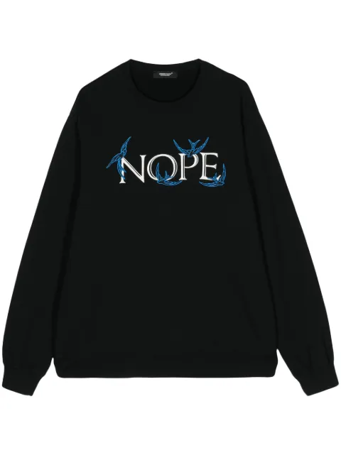 Undercover Nope embroidered cotton sweatshirt