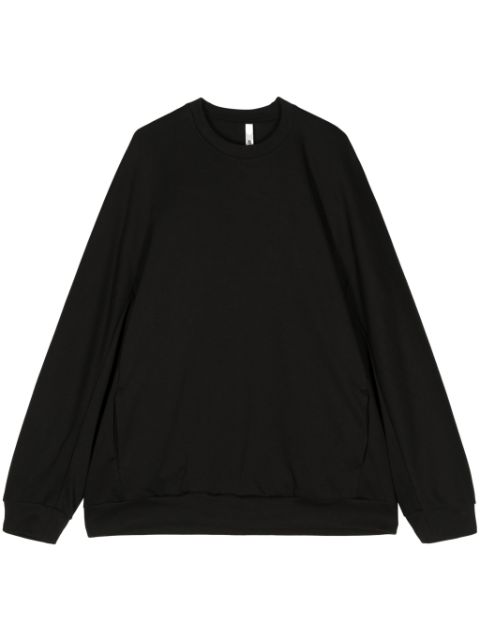 Attachment cotton-blend crew-neck sweatshirt