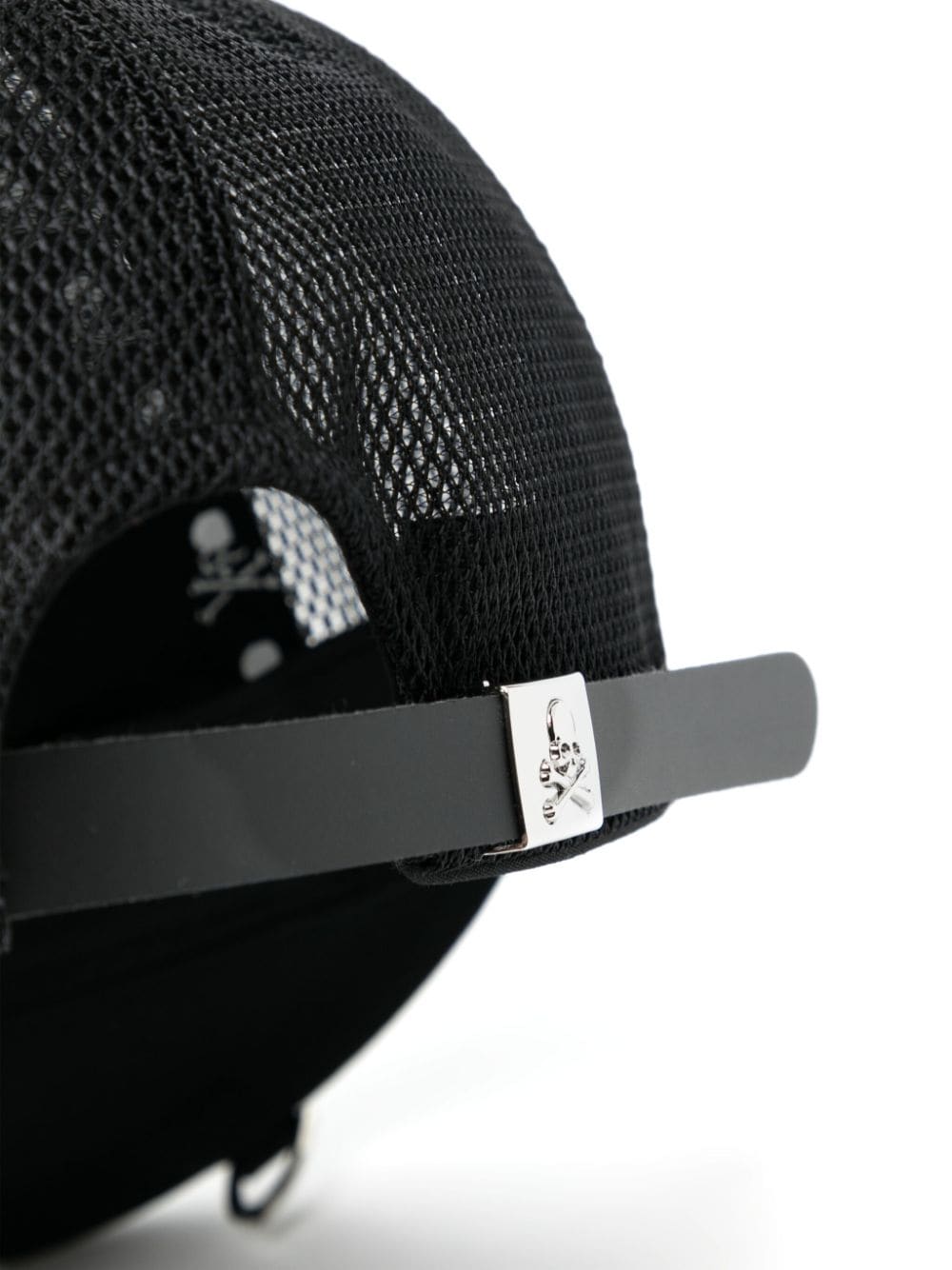 Shop Mastermind Japan Slogan-embroidered Panelled Cap In Black