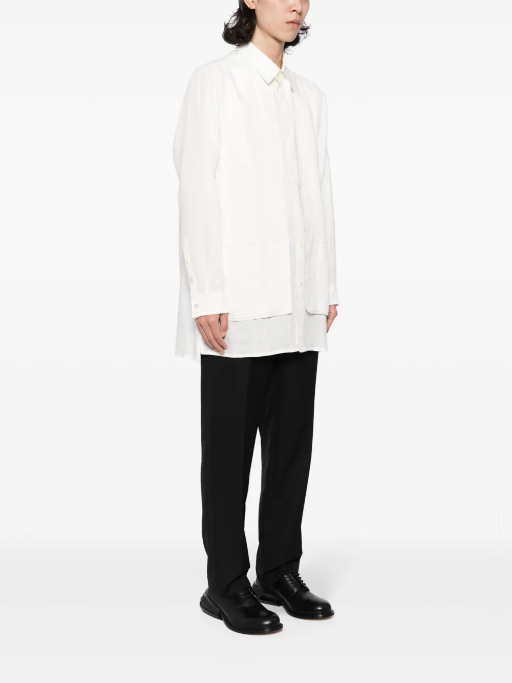 Yohji Yamamoto リネンシャツ | ホワイト | FARFETCH JP