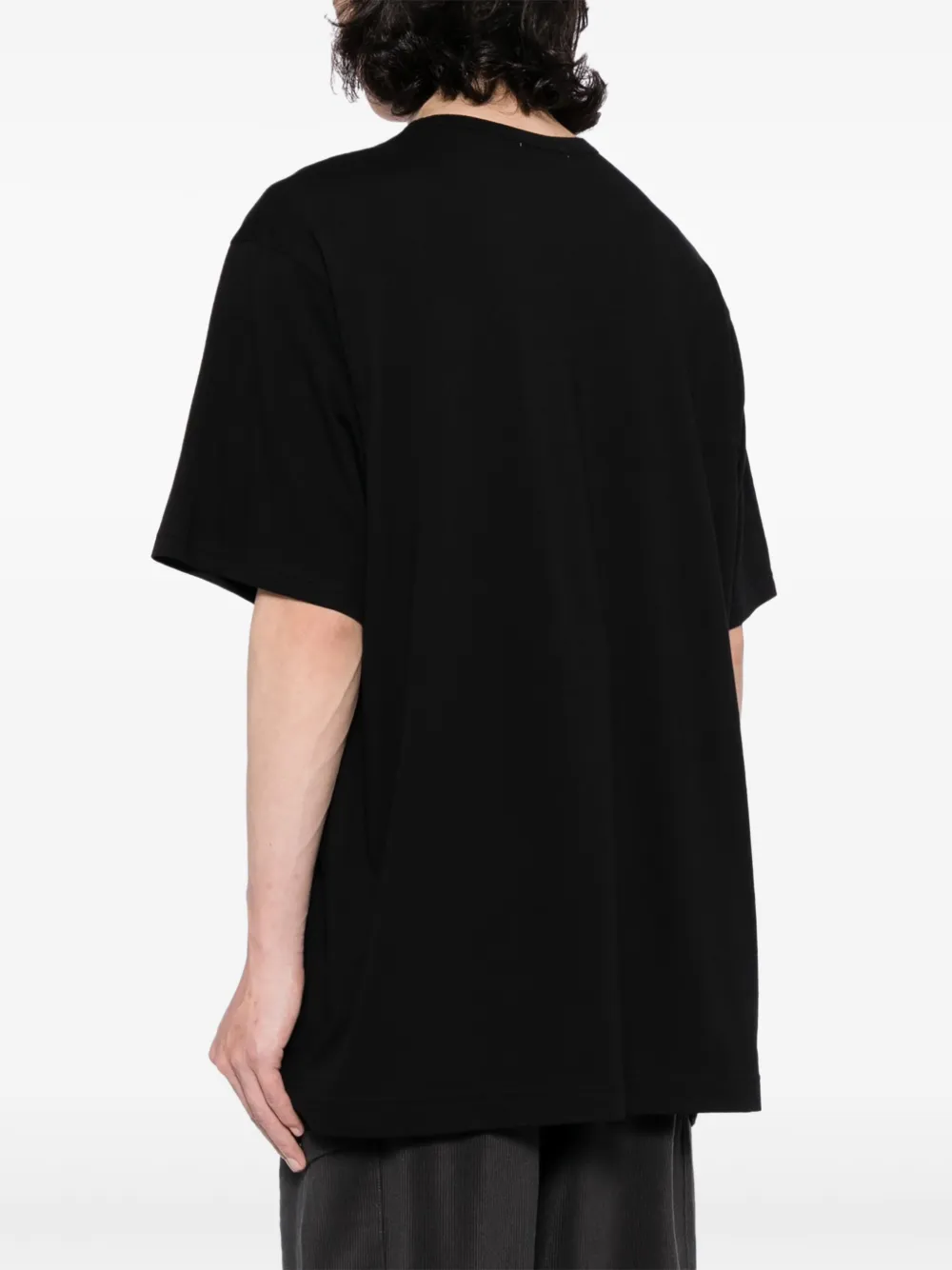 Yohji Yamamoto T-shirt met print Zwart