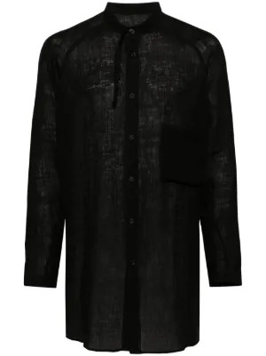 Rick Owens Jumbo Fogpocket セミシアーシャツ | ブラック | FARFETCH JP