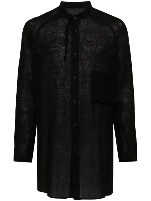 Chemise en lin à empiècements - Yohji Yamamoto - Modalova
