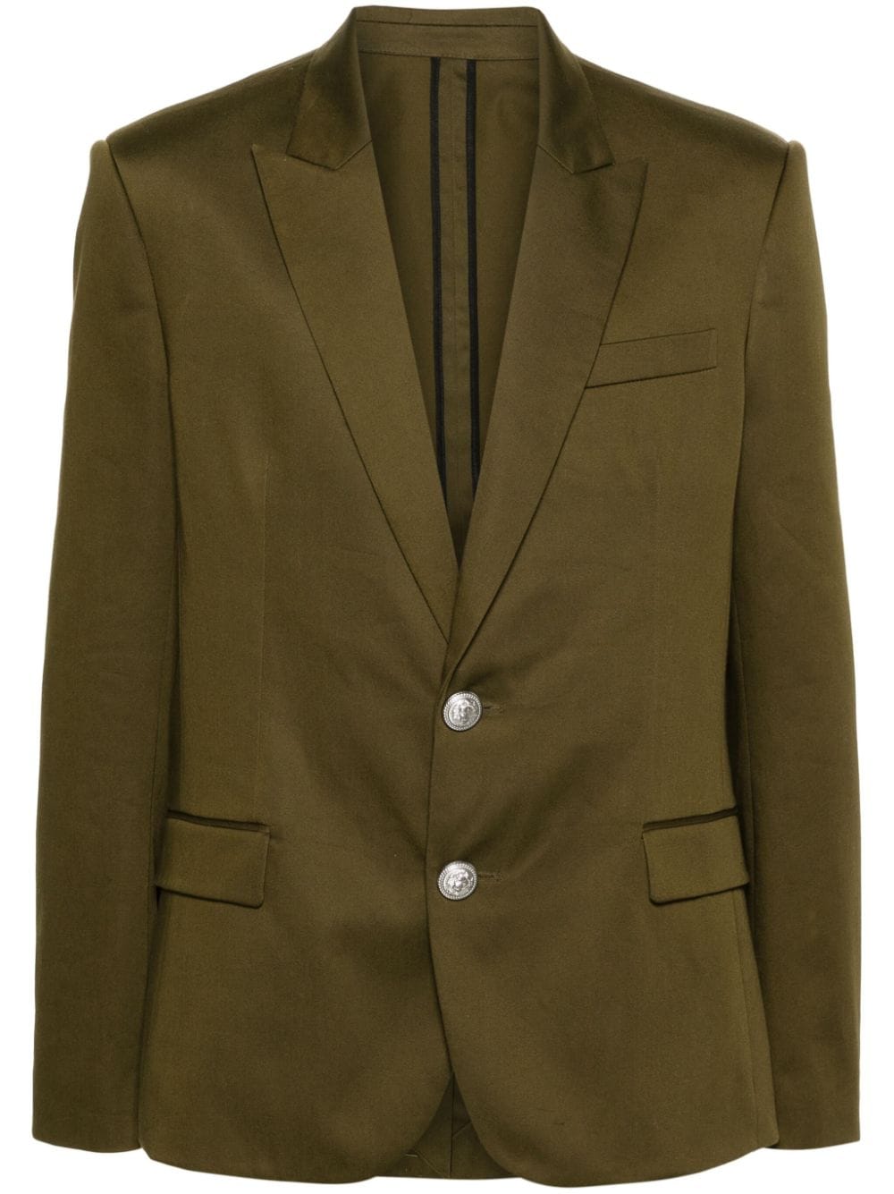 Balmain cotton single-breasted blazer - Verde