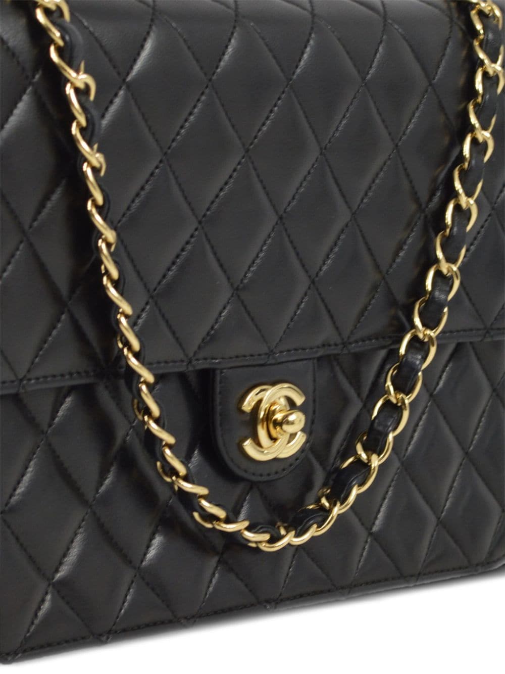 Pre-owned Chanel Cc 旋锁菱纹绗缝单肩包（2008年典藏款） In Black