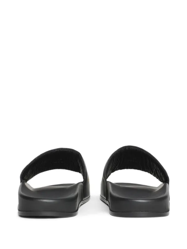 サンダル RHUDE Men Sandals Black RHPS24FO07619210 0210 RHUDE logo-print Leather Slides | Black | FARFETCH