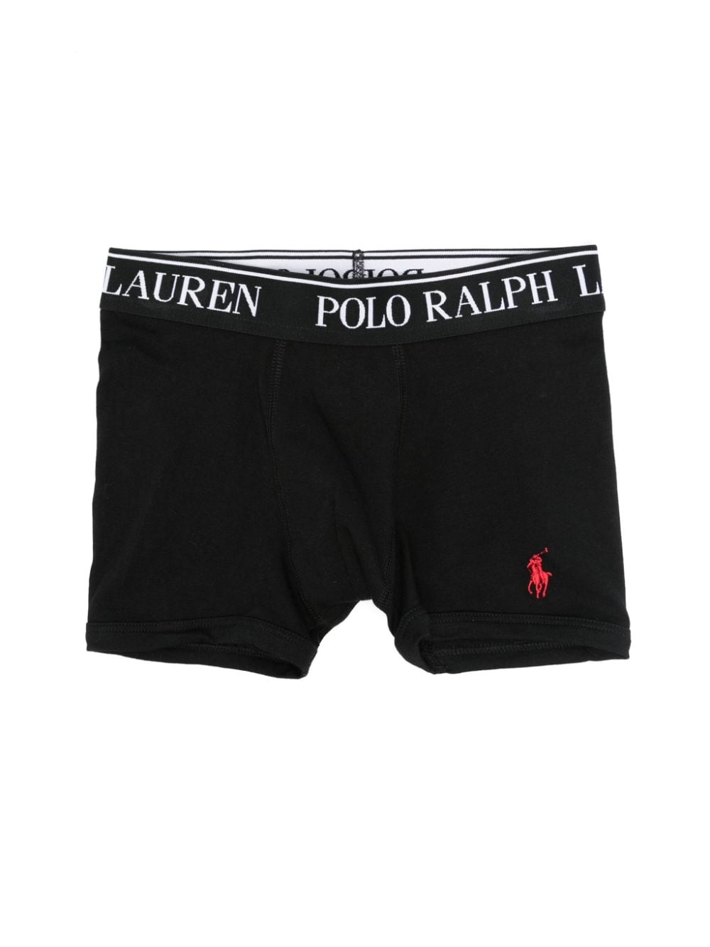 Shop Ralph Lauren Logo-waistband Boxers (pack Of Three) In Black