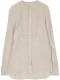 Masnada linen longline shirt - Neutrals