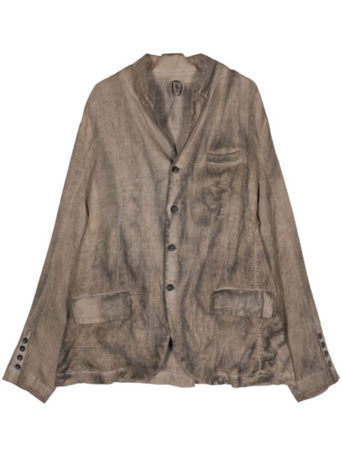 Masnada single-breasted linen blazer