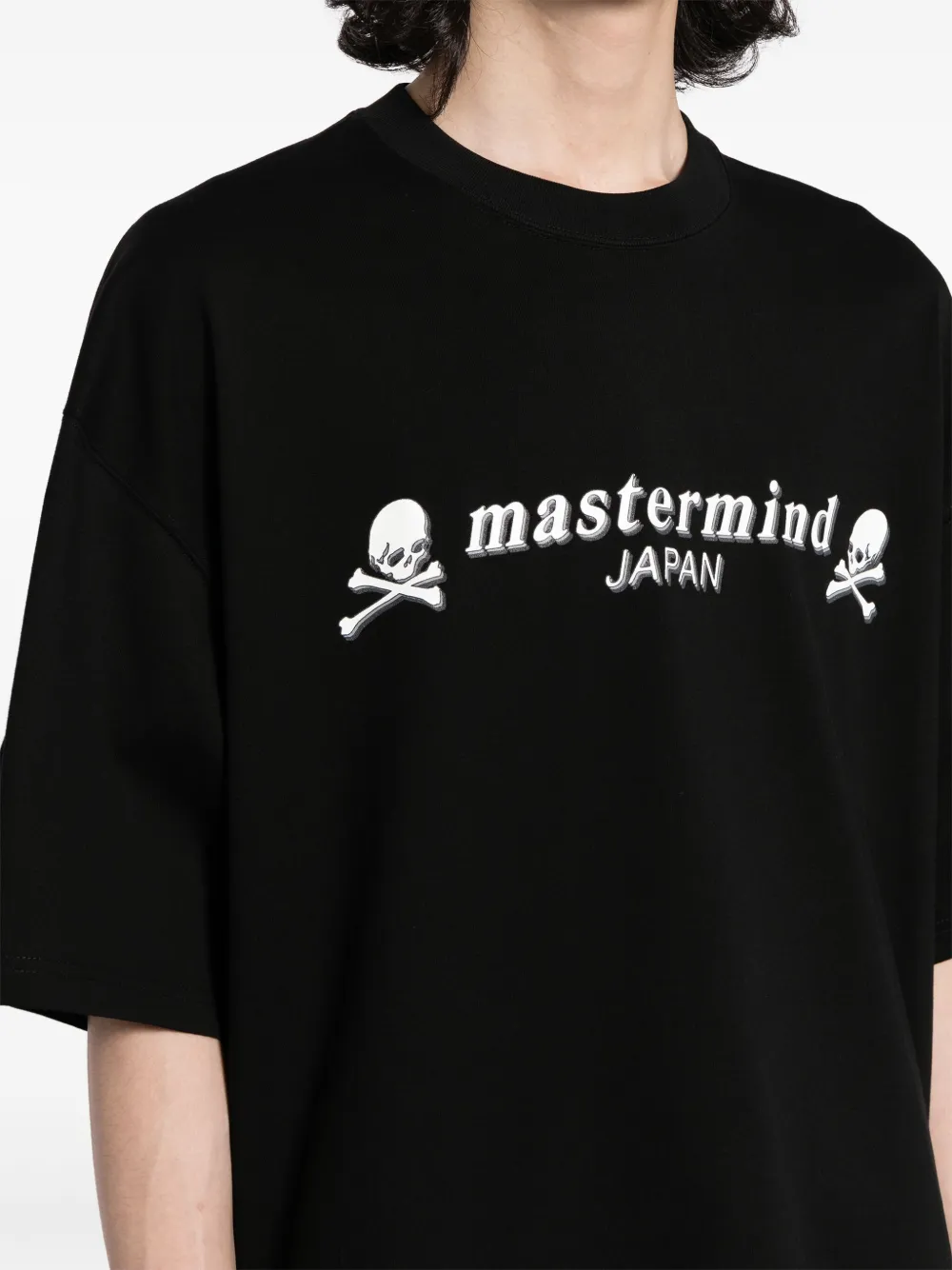 Mastermind Japan Katoenen T-shirt met doodskopprint Zwart