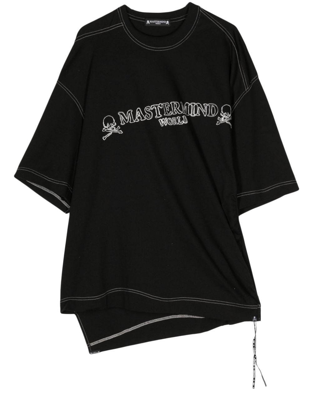 Mastermind Japan Handwriting Asymmetric Cotton T-shirt In 黑色