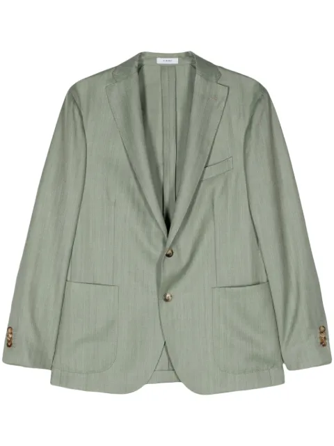 Boglioli herringbone single-breasted blazer