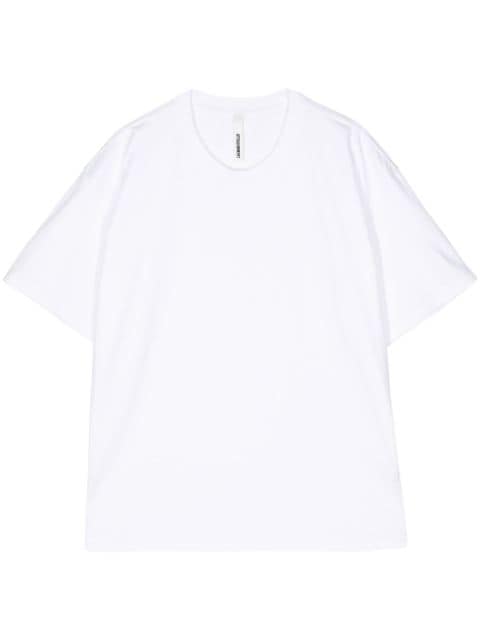 Attachment crew-neck cotton T-shirt