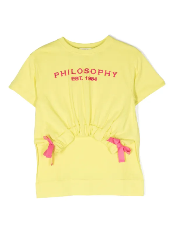 Philosophy Di Lorenzo Serafini Kids bow detail Cotton T shirt Farfetch