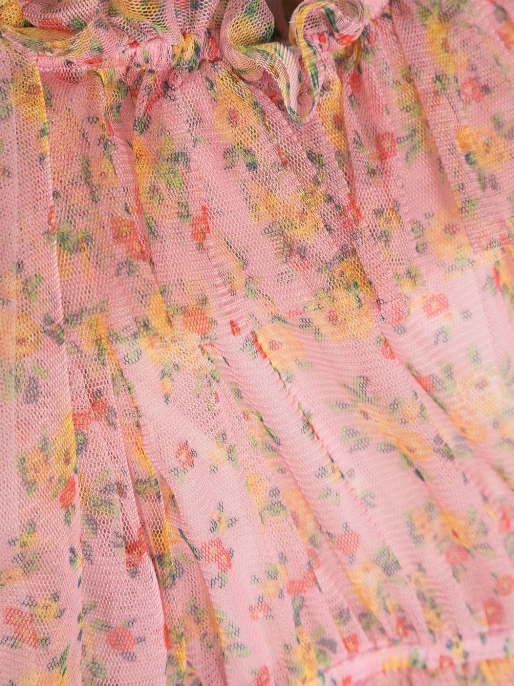 Shop Philosophy Di Lorenzo Serafini Floral-print Tulle Dress In Pink
