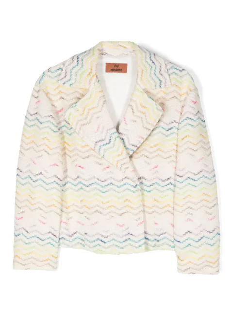 Missoni Kids Blazer met zigzag patroon