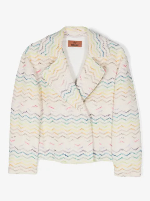 Missoni Kids blazer à motif zigzag