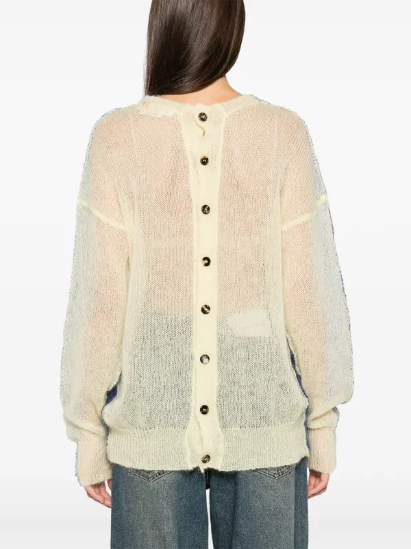 Marni logo-embroidered Cardigan | Blue | FARFETCH