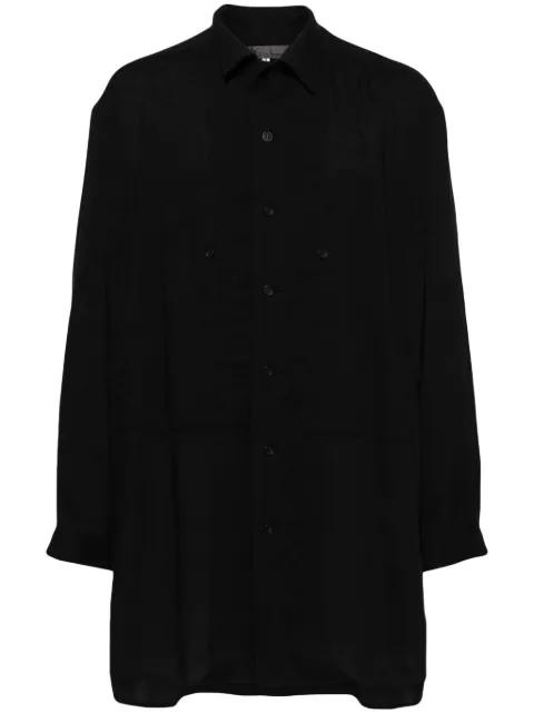 Yohji Yamamoto camisa con paneles y botones