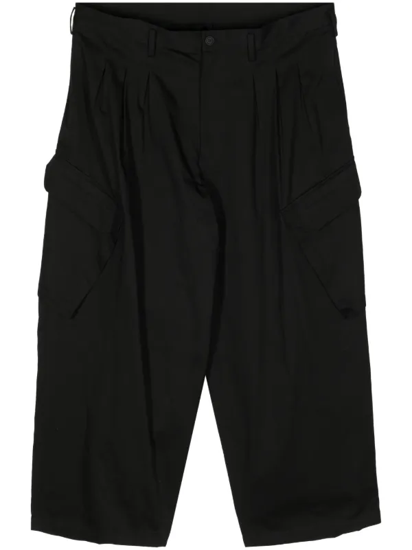 Yohji Yamamoto クロップド カーゴパンツ | ブラック | FARFETCH JP