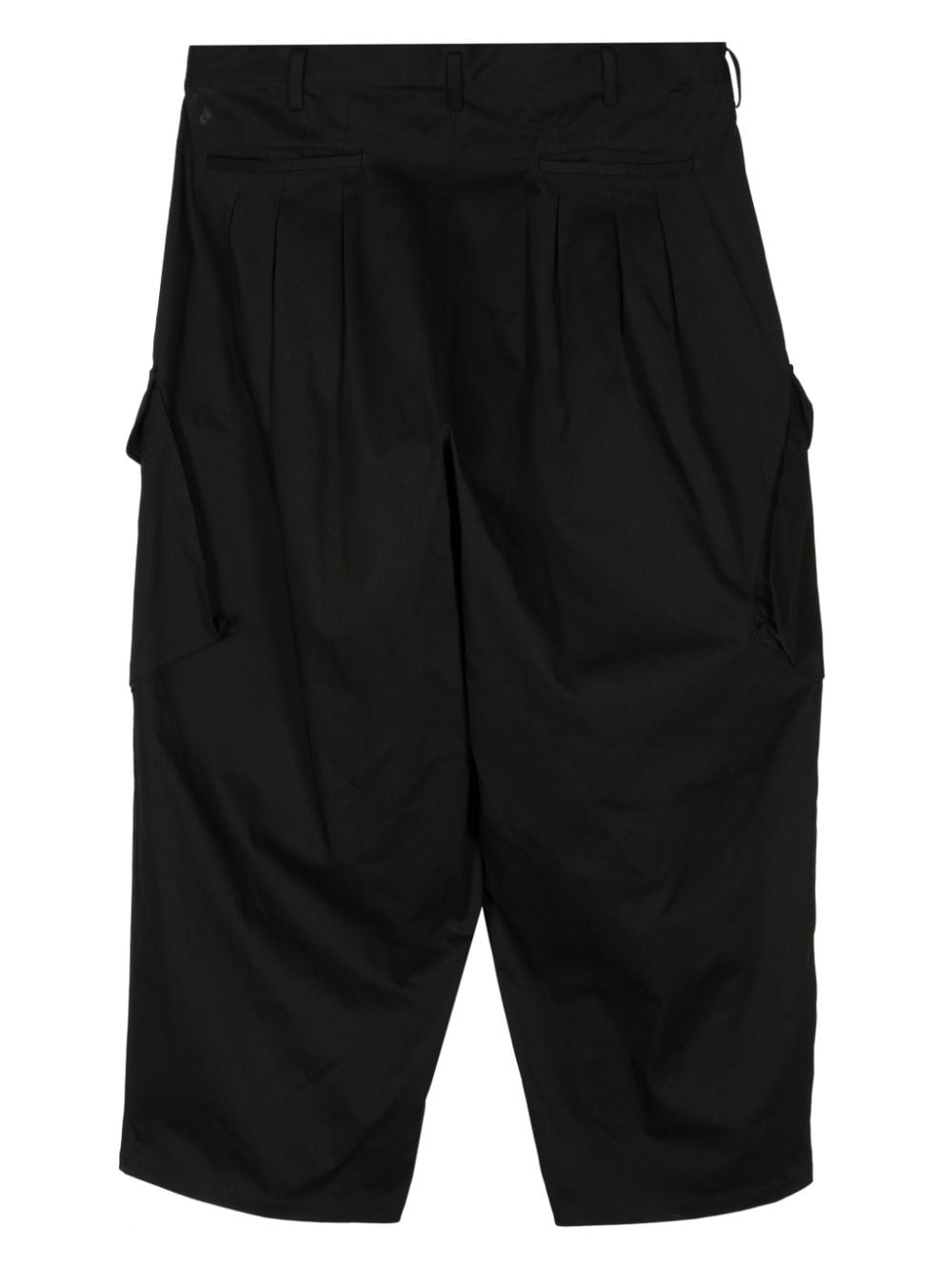 Yohji Yamamoto Cropped cargo broek Zwart