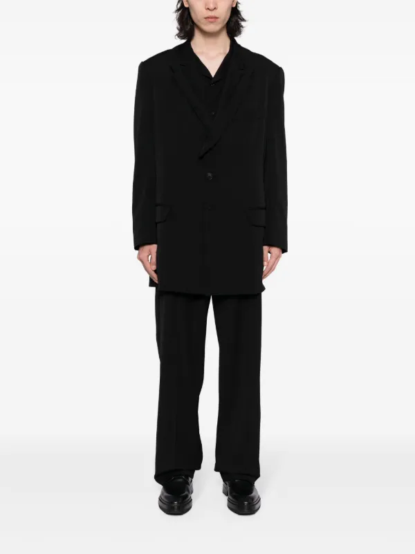 YOHJI YAMAMOTO キュプラテーラードジャケット Yohji Yamamoto POUR HOMME シワギャバスタンドカラー