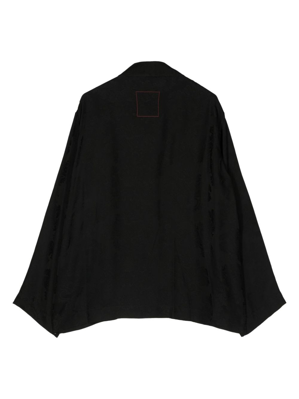 Uma Wang open-front draped jacket - Zwart