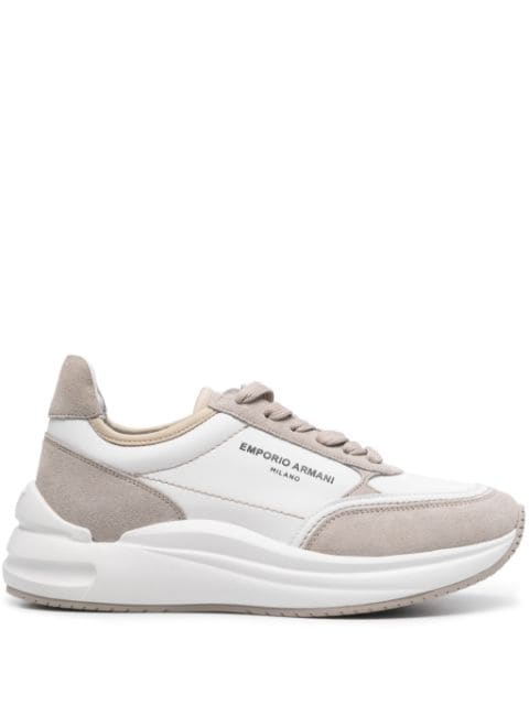 Emporio Armani raised logo-detail sneakers