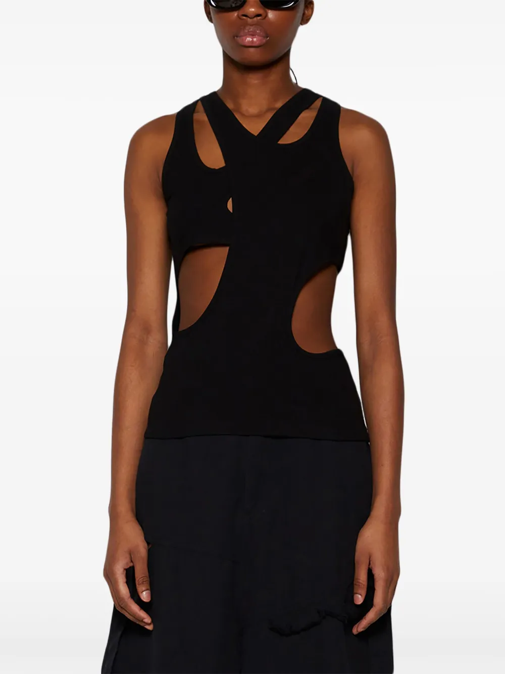 Natasha Zinko Uitgesneden tanktop Zwart