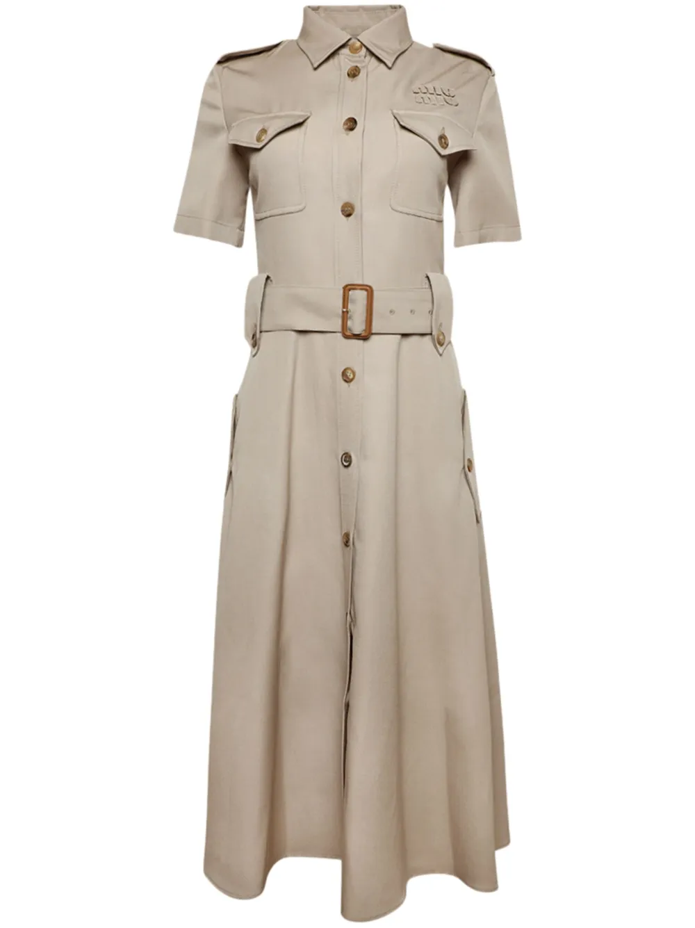Miu Miu Abito in gabardina - Toni neutri