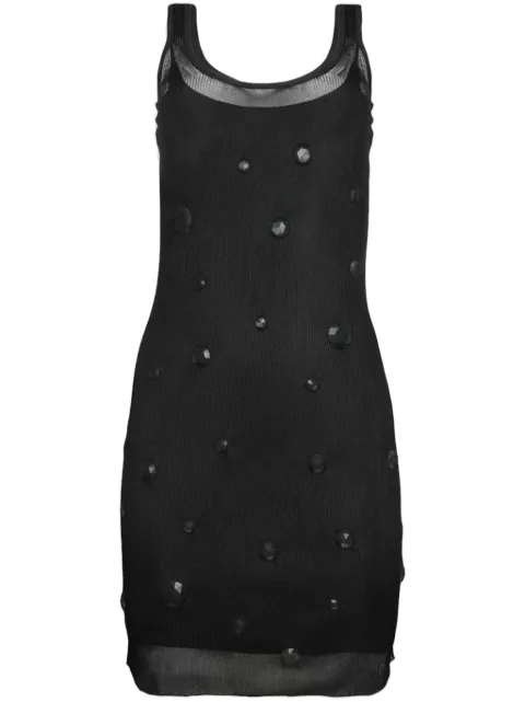 Alexander Wang crystal-embellished tank minidress