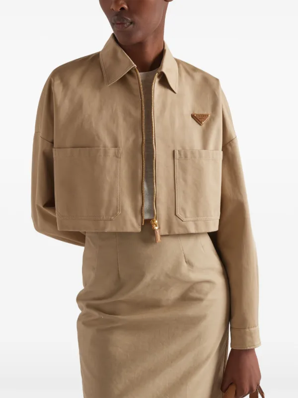 PRADA＊Cropped canvas jacket クロップドジャケット＊送料込 Prada Cropped canvas jacket | REVERSIBLE