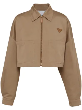 Prada クロップドジャケット | ニュートラル | FARFETCH JP