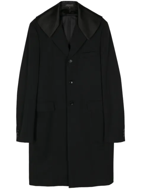 Comme des Garçons Homme Plus satin-panelled single-breasted coat