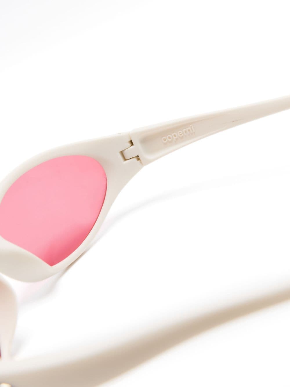 Shop Coperni Oval-frame Sunglasses In White