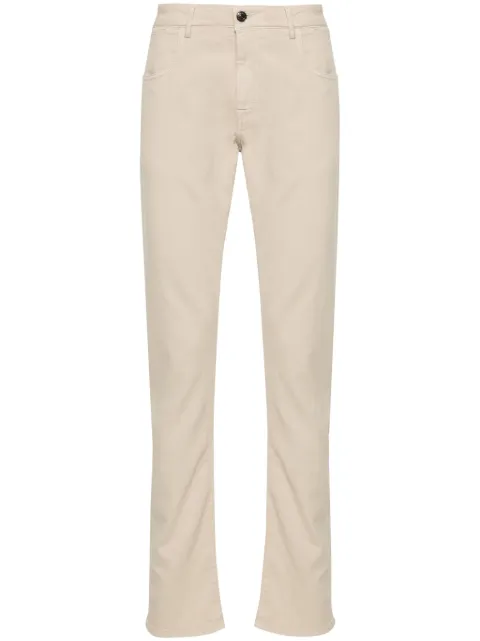 Canali mid-rise slim trousers