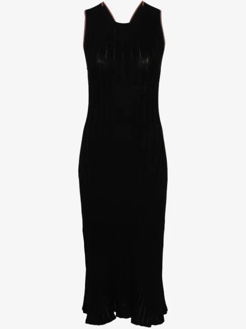 Paul Smith stripe-trim ribbed maxi dress