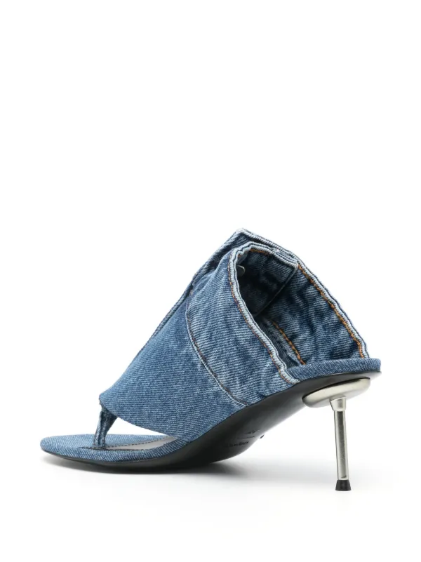 Coperni 70mm Denim Sandals | Blue | FARFETCH