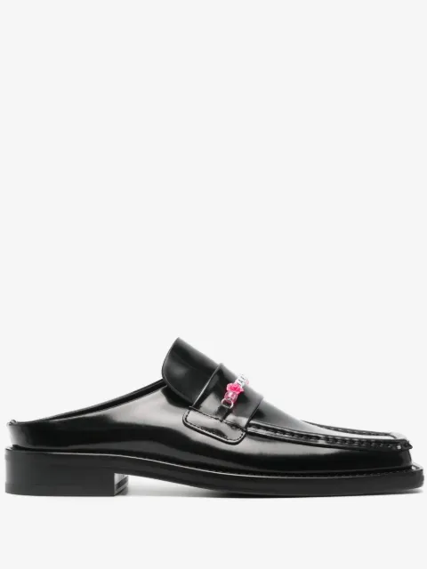 Martine Rose bead chain leather loafers