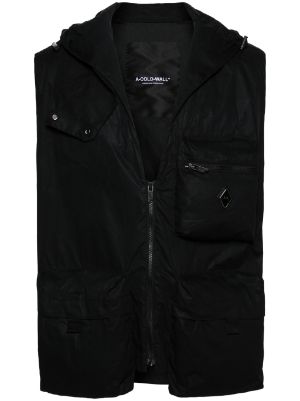 A-Cold-Wall* Black Padded Pocket Rib Vest A-Cold-Wall*