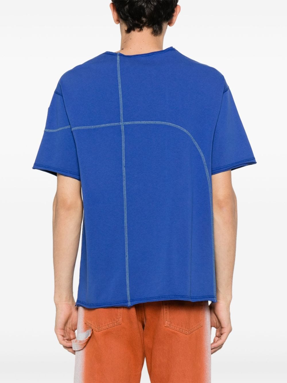 Shop A-cold-wall* Intersect Cotton T-shirt In Blue