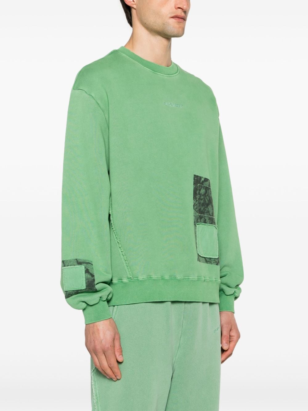 Shop A-cold-wall* Cubist Panelled Sweatshirt In Green