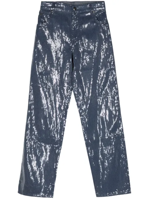 Charles Jeffrey Loverboy Art sequinned straight-leg jeans