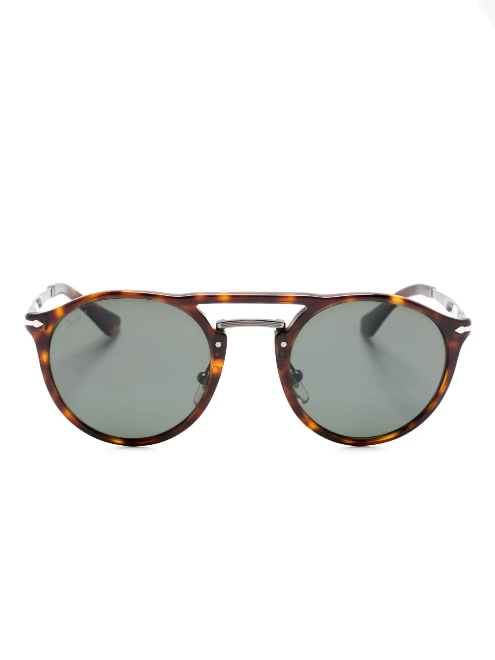 Persol Po3264s Round-frame Sunglasses In Brown